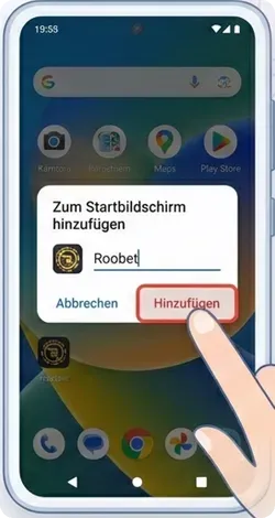 Bestätigen und Symbol platzieren